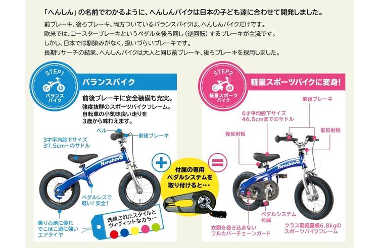 3歳の自転車デビューにへんしんバイク